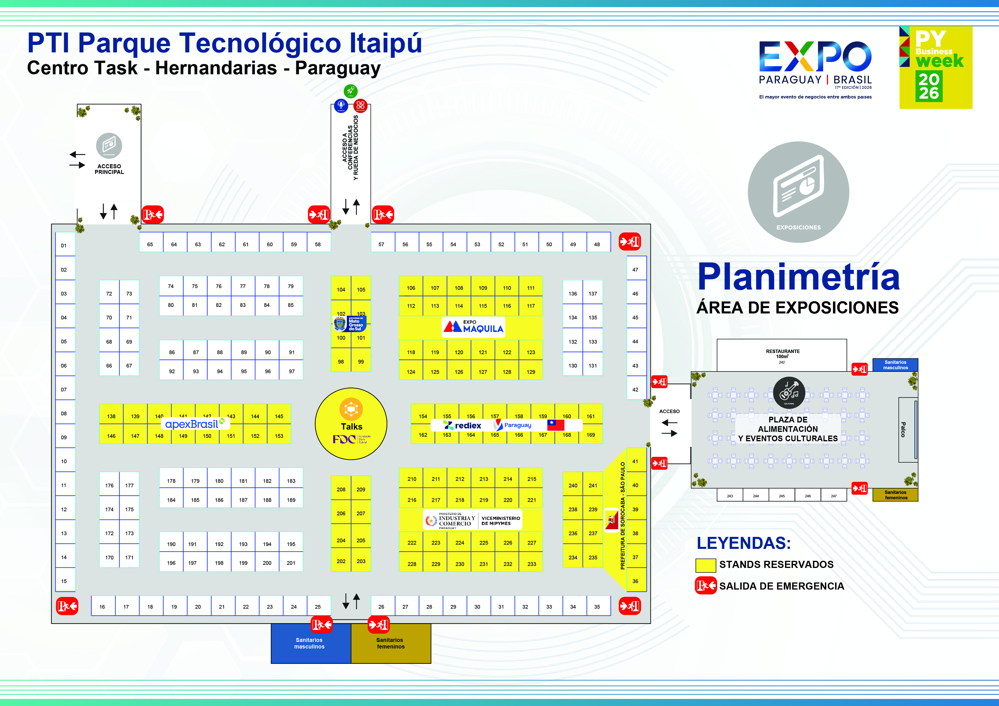 Planimetría Expo Paraguay Brasil 2026